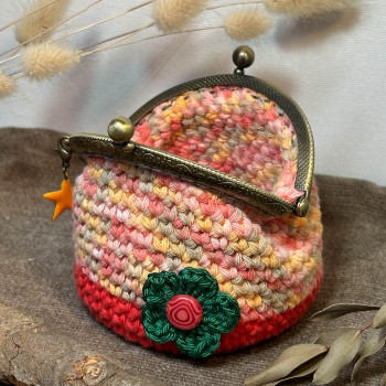 Porte-monnaie vintage coloré - fermoir clip