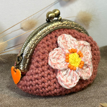 Bohemian Coin Purse "Heart of Flower"