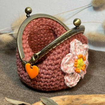 Bohemian Coin Purse "Heart of Flower"