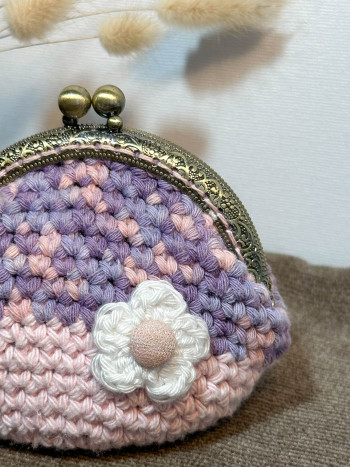 Monedero vintage - Lila y rosa