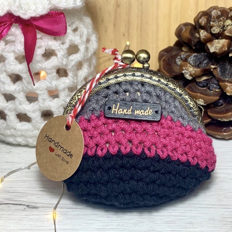 Monedero bohemio - rayas de colores