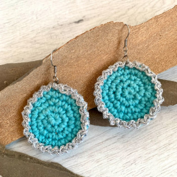 Pendientes pétalos plateados - acero inoxidable