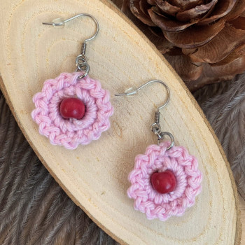 Boucles d'oreilles Petite Fleur - crochet en acier inoxydable