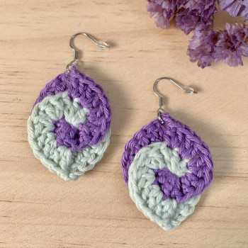 Boucles d’oreille feuille - Acier inoxydable