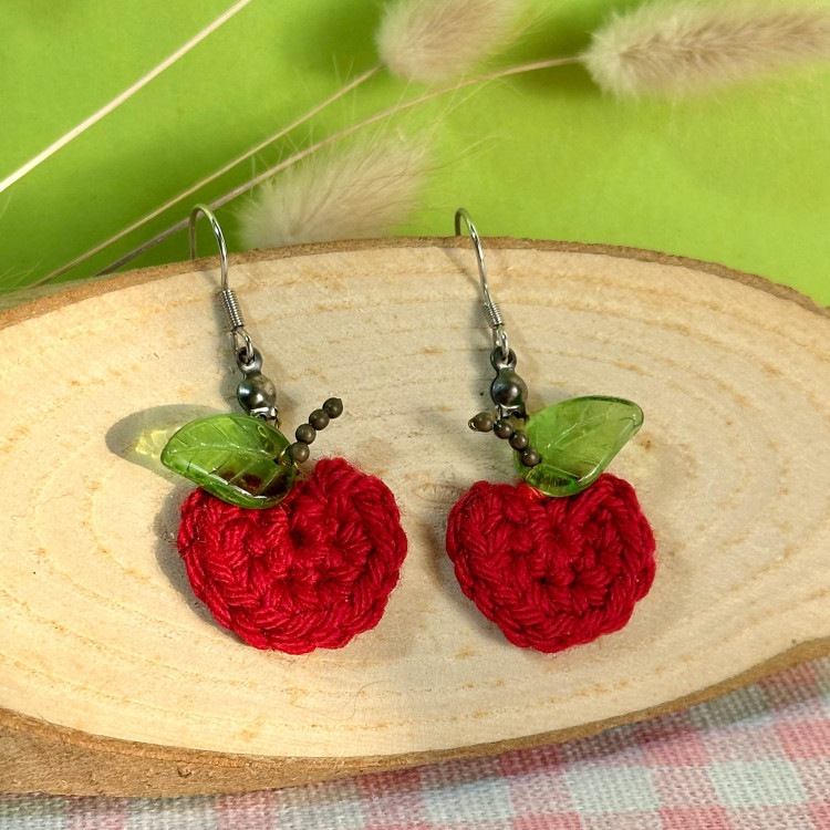 Boucles d'oreilles cerise - Acier inoxydable