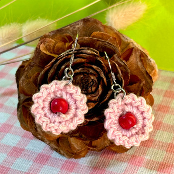 Pendientes Florecita - gancho de acero inoxidable