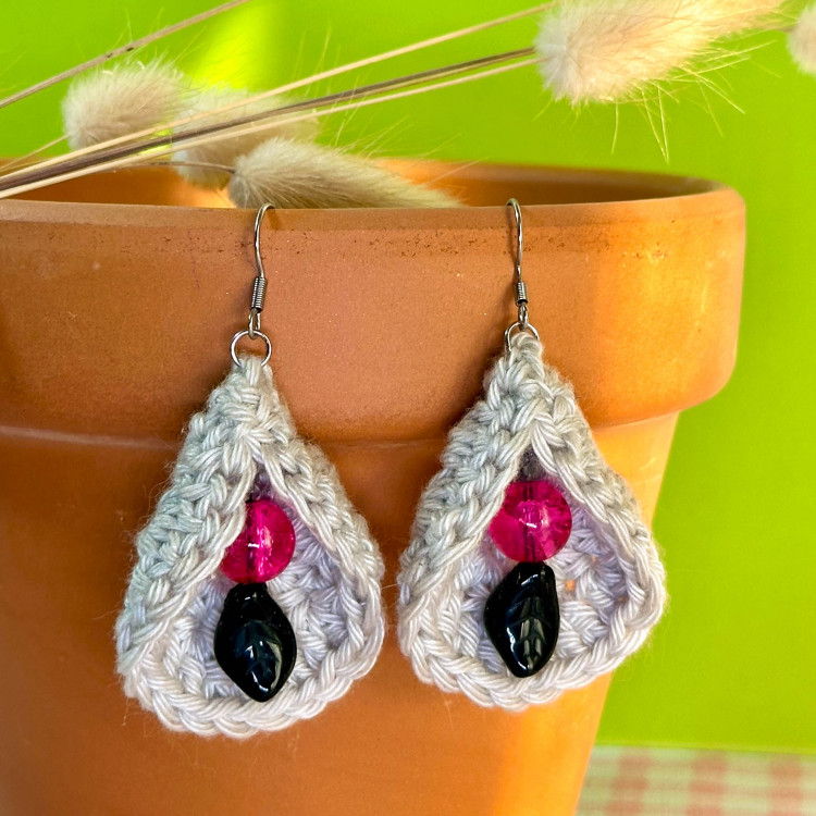 Pendientes Flor Cala - Acero inoxidable