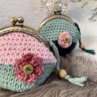 Monedero vintage verde menta - Estilo bohemio