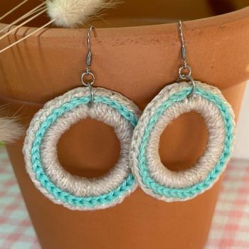 Pendientes circulares de colores – ligeros – para mujer