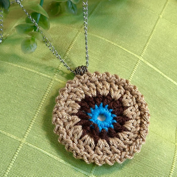 Bohemian Mandala Necklaces - various colors - stainless steel chain