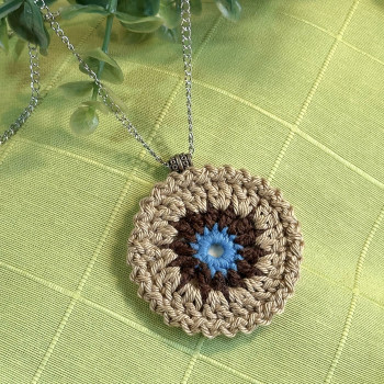 Collares Mandalas Bohemios - varios colores - cadena de acero inoxidable