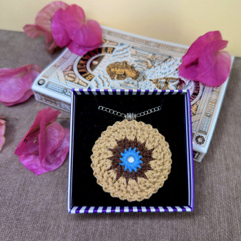 Collares Mandalas Bohemios - varios colores - cadena de acero inoxidable