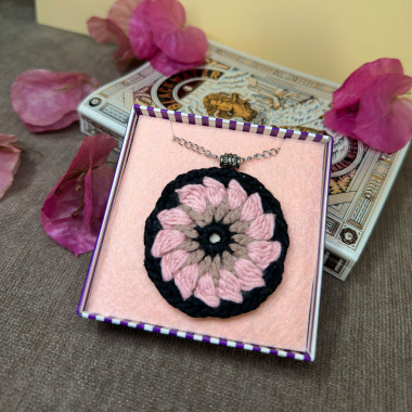 Collares Mandalas - varios colores - cadena de acero inoxidable
