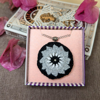 Bohemian Mandala Necklaces - various colors - stainless steel chain