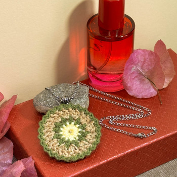 Collares Mandalas Bohemios - varios colores - cadena de acero inoxidable