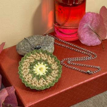 Bohemian Mandala Necklaces - various colors - stainless steel chain