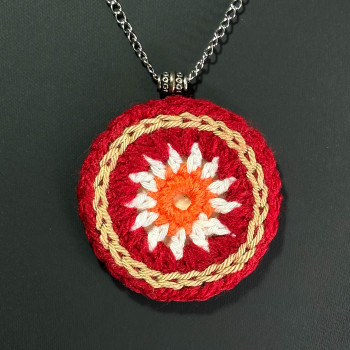 Collares Mandalas Bohemios - varios colores - cadena de acero inoxidable