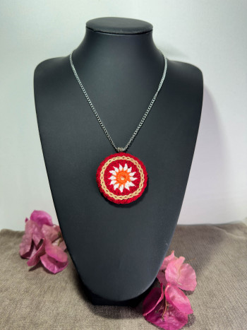 Collares Mandalas Bohemios - varios colores - cadena de acero inoxidable