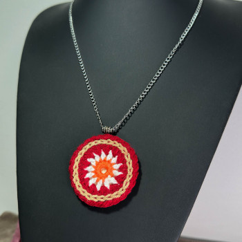 Collares Mandalas Bohemios - varios colores - cadena de acero inoxidable