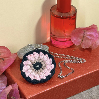 Bohemian Mandala Necklaces - various colors - stainless steel chain