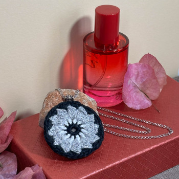 Mandala Necklaces - various colors - stainless steel chain