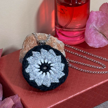 Bohemian Mandala Necklaces - various colors - stainless steel chain