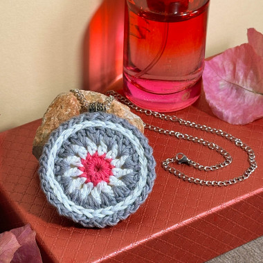 Collares Mandalas - varios colores - cadena de acero inoxidable