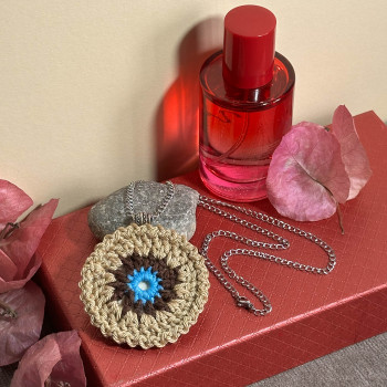 Bohemian Mandala Necklaces - various colors - stainless steel chain