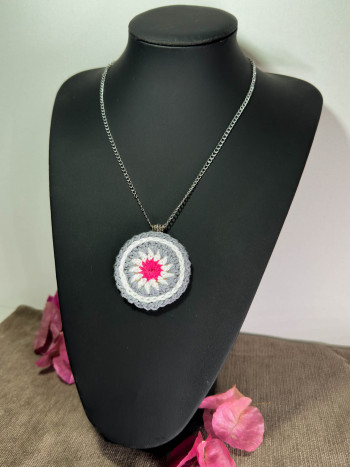 Collares Mandalas Bohemios - varios colores - cadena de acero inoxidable