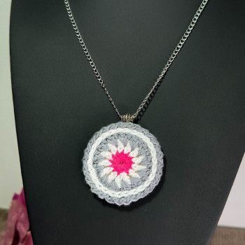 Bohemian Mandala Necklaces - various colors - stainless steel chain