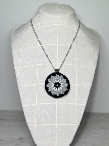 Mandala Necklaces - various colors - stainless steel chain