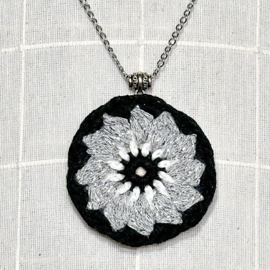 Mandala Necklaces - various colors - stainless steel chain
