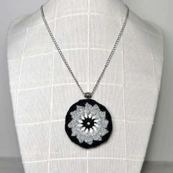 Bohemian Mandala Necklaces - various colors - stainless steel chain