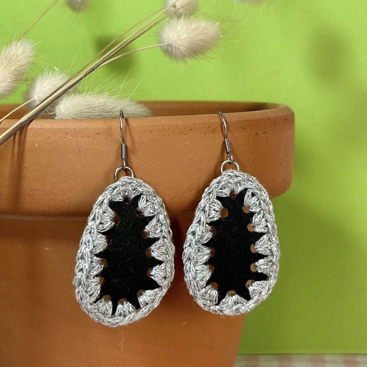 Drop earrings - stainless steel