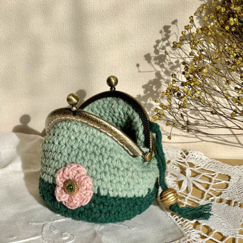 Monedero vintage verde menta - Estilo bohemio