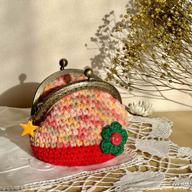 Colourful vintage coin purse