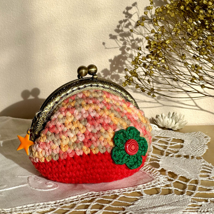 Porte-monnaie vintage coloré - fermoir clip