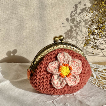 Porte-monnaie Bohème "Coeur de Fleur"