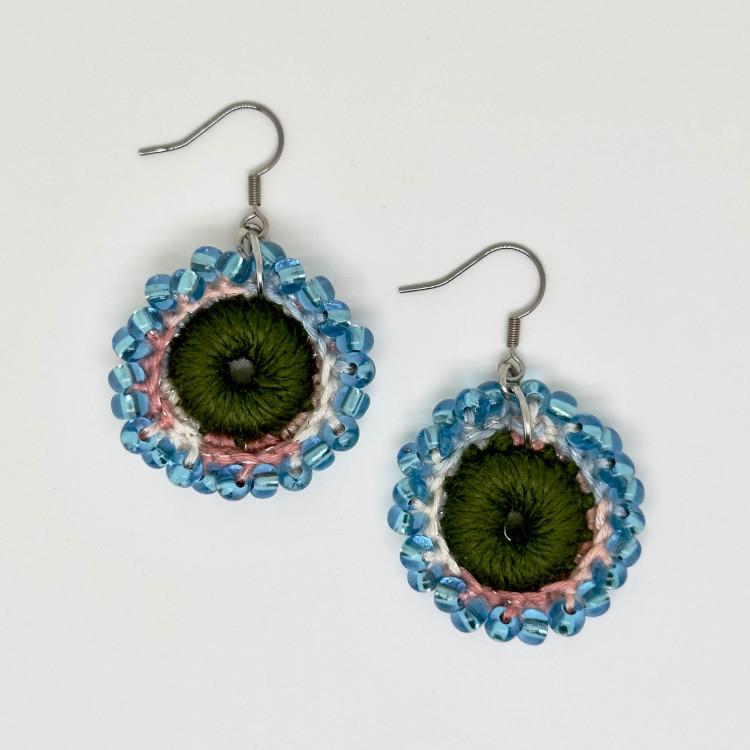 Raindrop Flower Earrings – Glass Beads, Bright Jewelry for Women