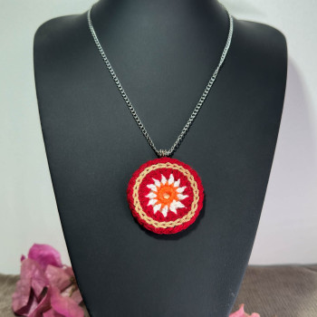 Collares Mandalas - varios colores - cadena de acero inoxidable