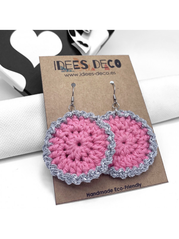 Pink earrings - Stainless steel
