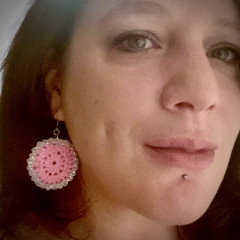 Pink earrings - Stainless steel