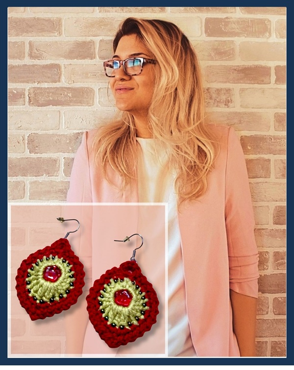 Inspiration - here's an example of an outfit you can wear with these earrings!