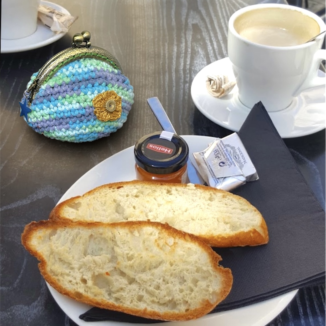 Boucles d’oreilles violettes fleur acier inox - pendientes morados violetas acero (7).JPG