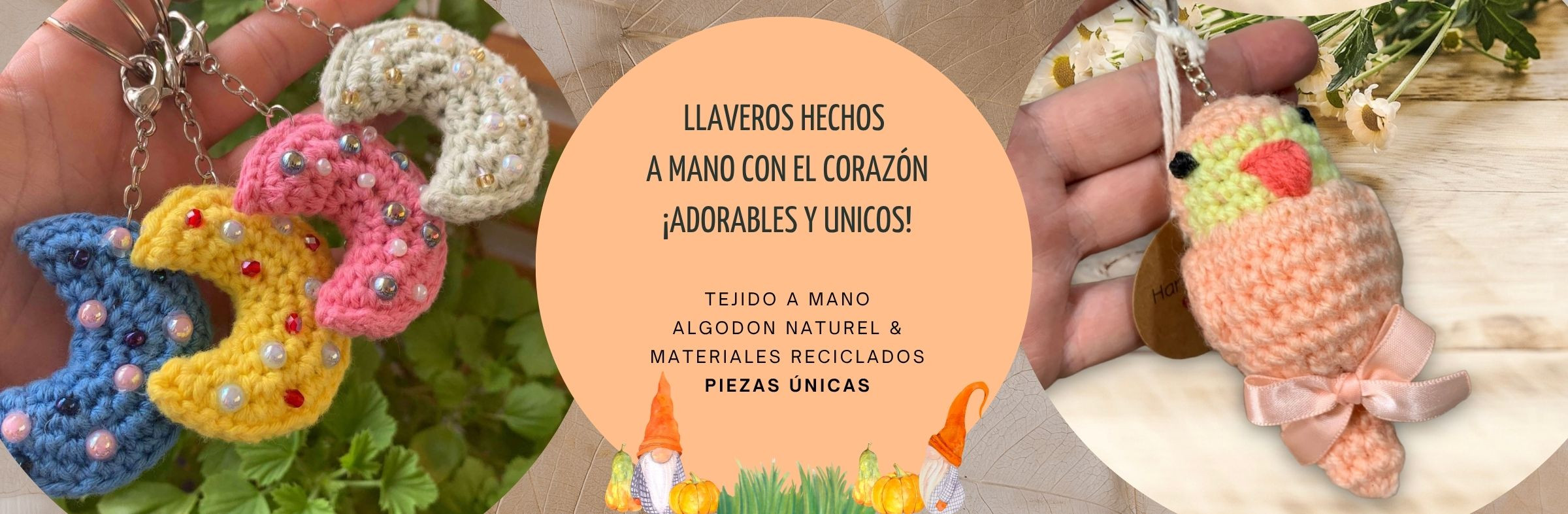 Llaveros únicos  creados para aportar alegría y color a la vida